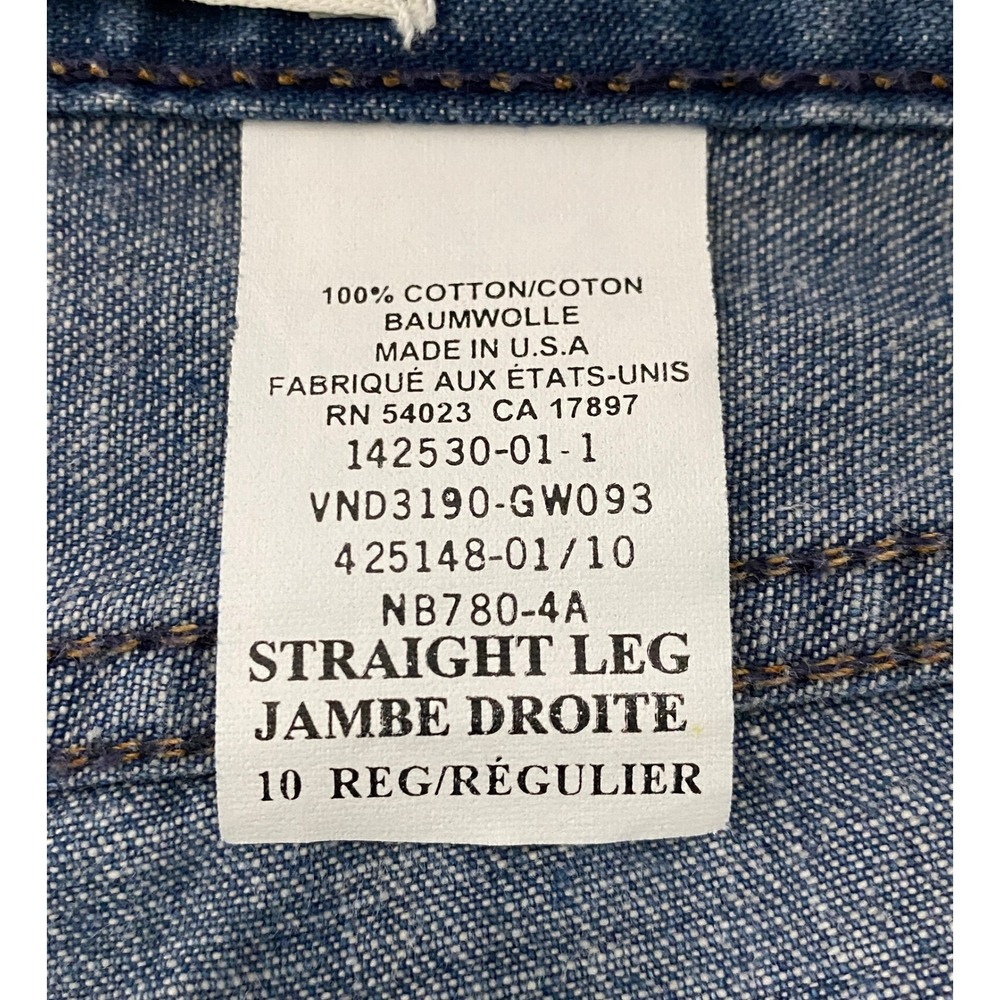 Vintage USA Gap‎ Jeans Straight Women's Size 10 R Blue Baumwolle - Picture 3 of 8